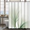 Elegant Green Bamboo Leaves Waterproof Shower Curtain – Perfect For Adding A Fresh And Natural Touch To Your Bathroom Decor
