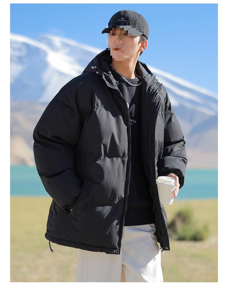 Men's Trendy Hooded Cotton Winter Coat - Thick, Warm, Casual Puffer Jacket
