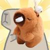 Colorful Capybara Stuffed Animal Key Ring Bag Charm Wag Tail Rodent