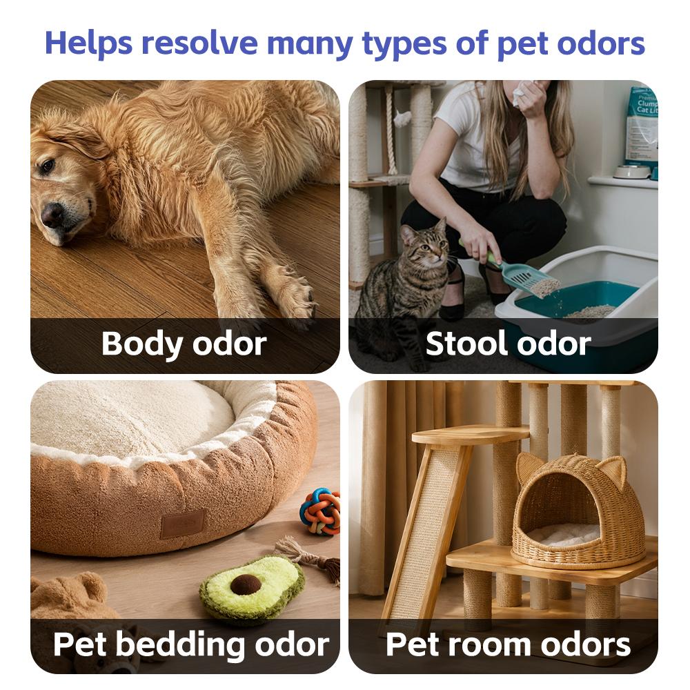 Pet Odor Eliminator Spray Natural Pet Deodorizer Spray Cat Litter Urine Smell Remover Odor Neutralizer Freshener for Dogs 7