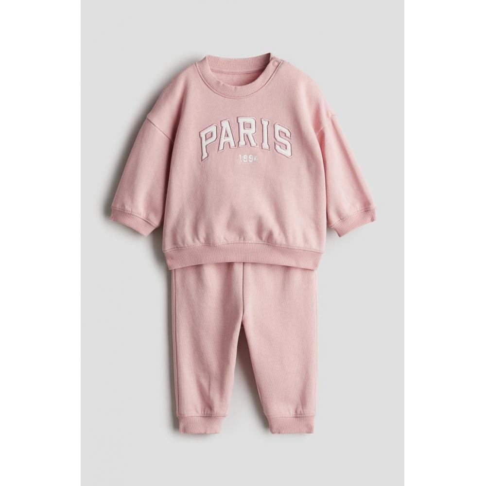 

HM набор из 2-х частей с текстовым мотивом светло-розовый Париж