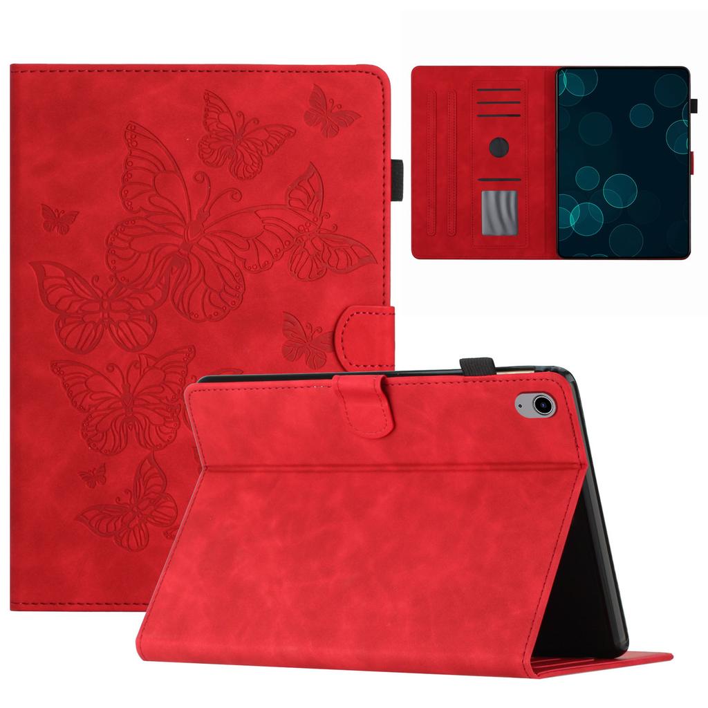 Applicable To iPad Air 11 Tablet Leather Case Samsung Tab A9 Frosted Butterfly Embossed Card Holder Lenovo HD8