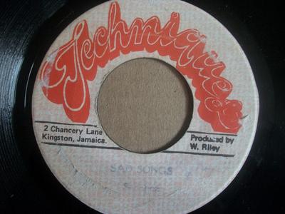 7inch Record SANCHEZ - Sad Songs NONE Techniques Jamaica Reggae, Ska & Dub Used