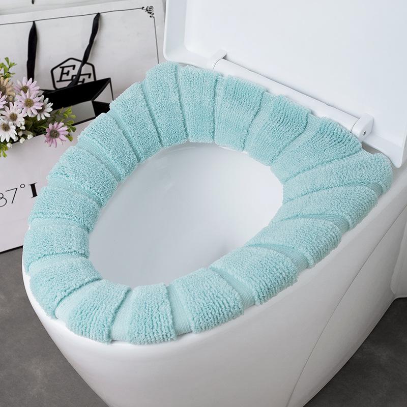 Housse de siège de toilette, 1 pièce, tapis doux et chauffant, lavable, housse de coussin, étui de siège de toilette, accessoires de bain pour la maison