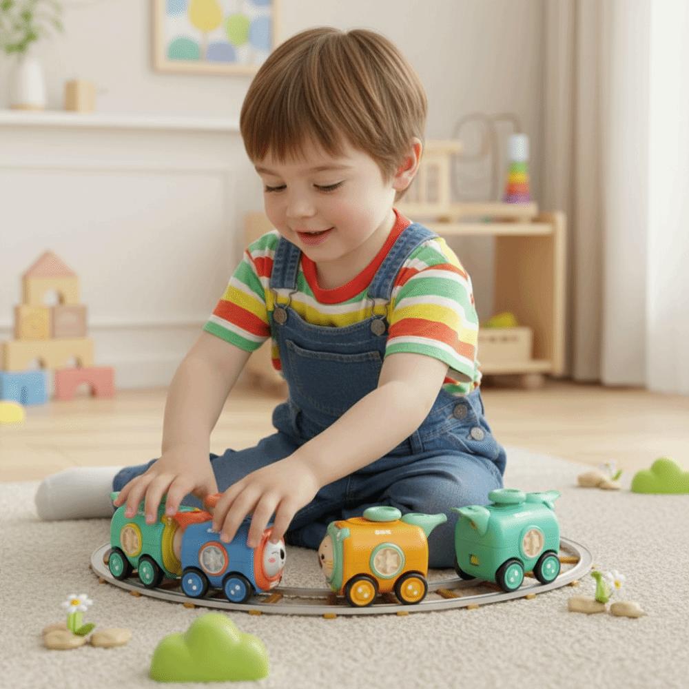 Cartoon Design Mini Car Toy Animal Model Cartoon Car Toy Parent-Child Interaction