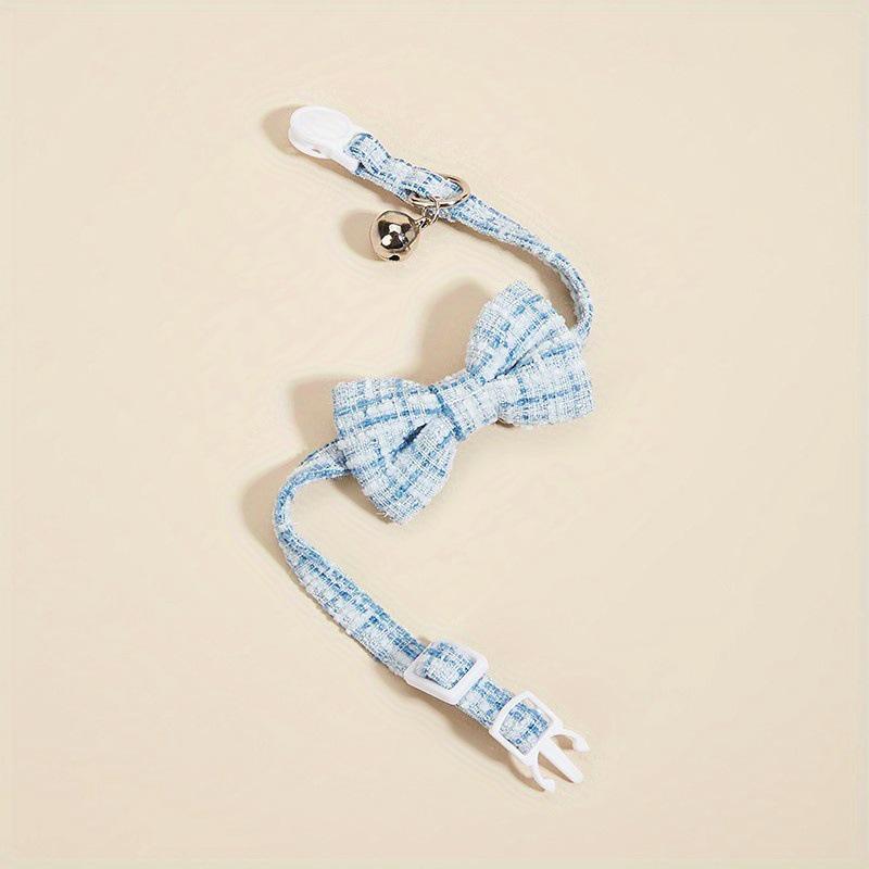 Adjustable Pet Collar with Bell and Bow Tie - Cute Cat & Dog Neck Accessory