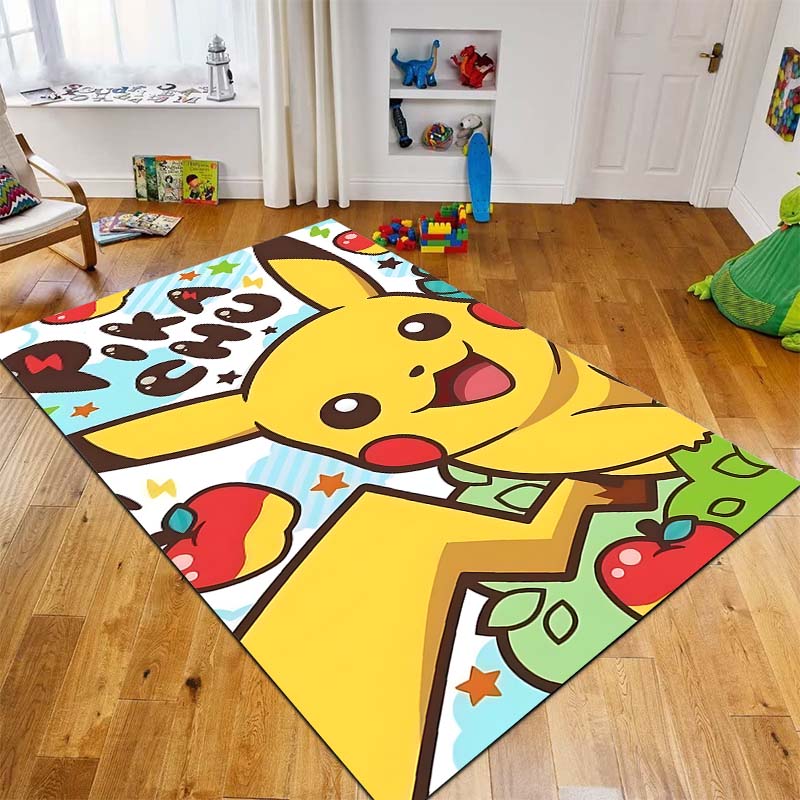 1PC Japan Pokémon Pikachu Printing Carpet for Living Room Bedroom Kid's Room Home Decor Sofa Play Mat Area Rug Non-slip Mat