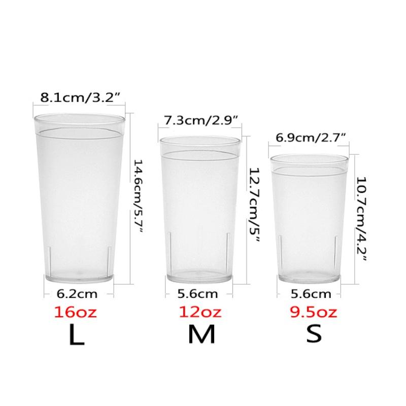 Water Drinking Cup Resistant Drinking Cups Plastic Tumblers Cola Coffee Soda Party Beverage Cup Drink Accessories 4Pcs Reusable