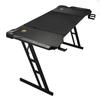Gaming Desk with Mouse Pad Headphone Holder Steel Leg Removable LED Computer Workstation for
