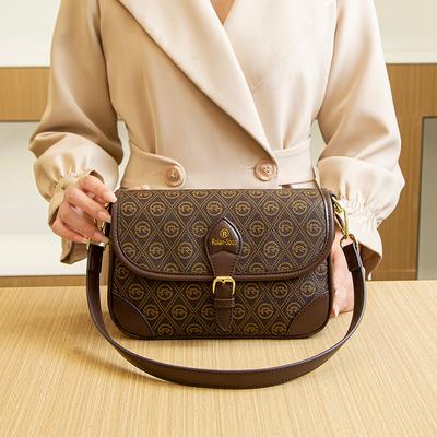 Bolso Retro de Verano Tipo Baguette Bolso para Madre y Mujer Bolso de Hombro Cruzado Ligero de Lujo Clásico Estampado