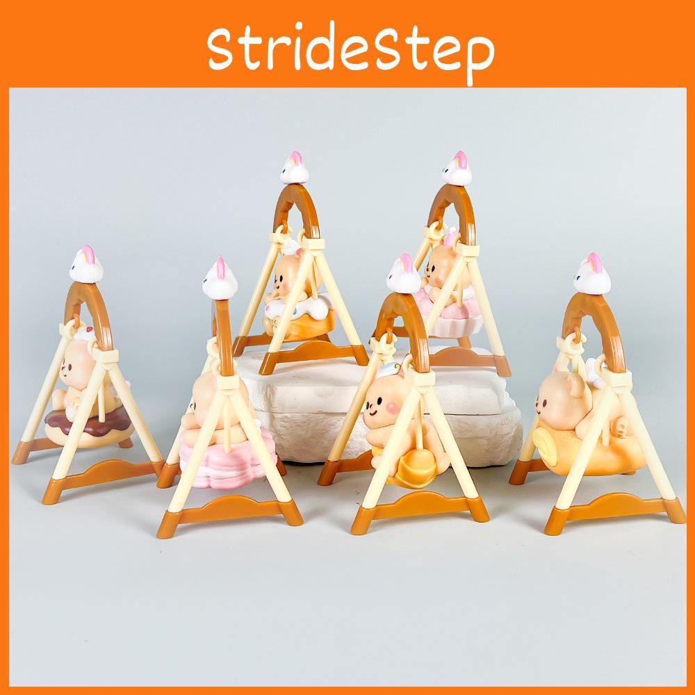 Bear Butter Yellow Swing Action Figure With Pvc Material For Gift Collection And