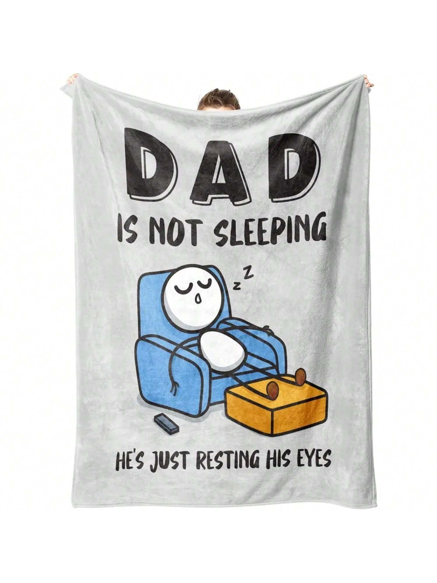 _ Dad Is Not Sleeping, He s Just Resting His Eyes_ Funny Dad Throw Blanket 75X95CM