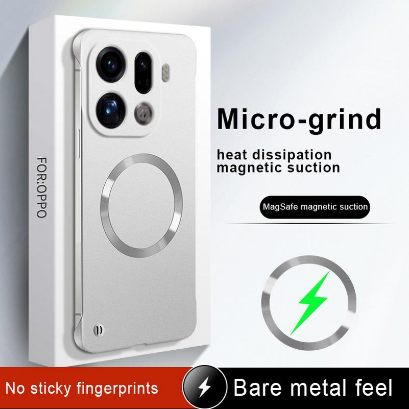 

Slim Bezels Magsafe Magnetic Phone Case for OPPO Find X9 Pro x9 X8 Ultra X8s +X8 Pro X7 Reno 14 Pro 13 12 Camera Protect Cover OPPO Find X9 Pro