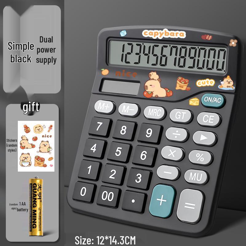Compact Solar-Powered Calculator: Adorable Goddess Design for Office, School, Accounting & Finance