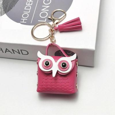Korean Leather Owl Coin Purse & Keychain Pendant