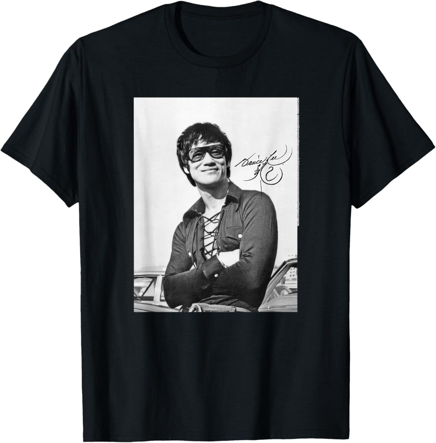 Bruce Lee Black and White Vintage Portrait Cool Pose 1970 s T-Shirt Unisex T-Shirt S
