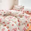 Class A Maternal Infant Grade Washed Cotton Linen 4-Pcs Set Double-Layer Yarn Quilt Cover Dormitory Bed Sheet 3-Pcs Set Household Bedding