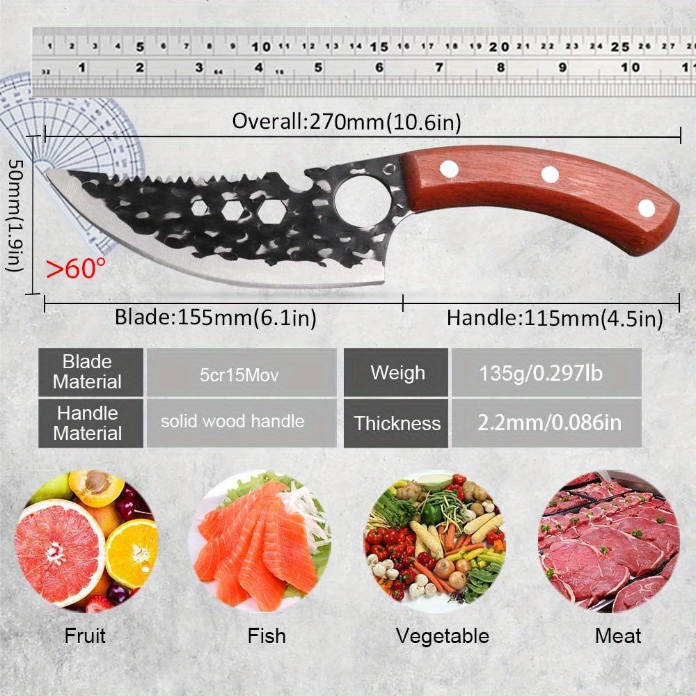 Stainless Steel Boning Knife With Knife Sheath Professional Kitchen Chef Knife Handmade Forged Knife Barbecue Knife