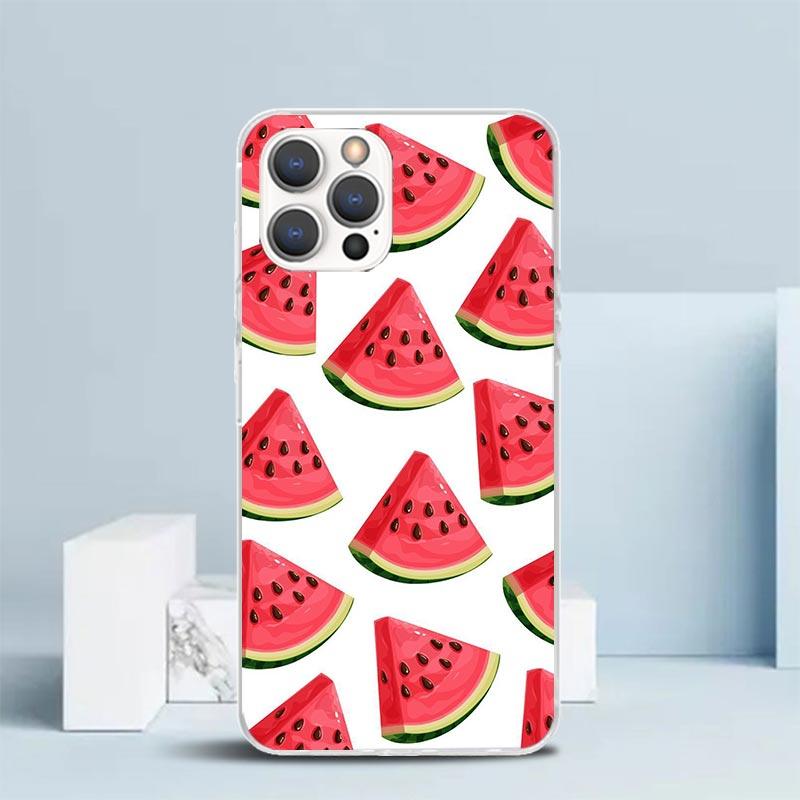 Wassermelone Sommerfrucht Handyhülle Für IPhone 16 17 Air 16E 15 14 Plus 13 Mini 12 11 Pro Max 7 8 + SE 2020 Weiche TPU Rückseite 1
