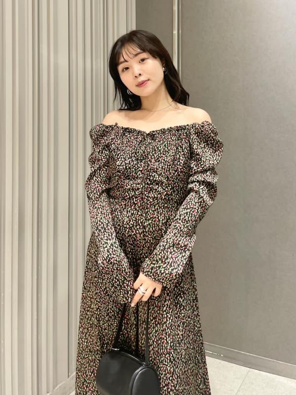 Crepe Satin Print Dress FWFO251074MIX0