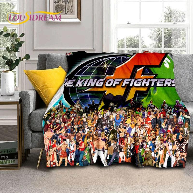 King of Fighters Retro Hry Hráčská Deka, Měkká Přehozová Deka pro Domov Ložnice Postel Pohovka Piknik Cestování Kancelář Krycí Deka Děti