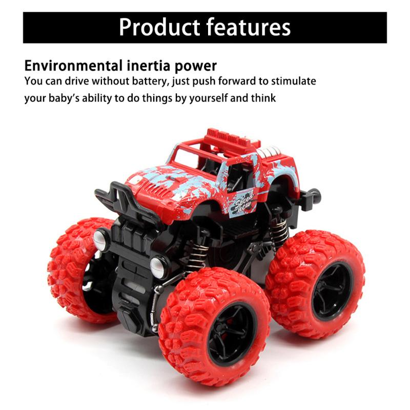 New! 360° Rotating Stunt Off-road Cars 4 Wheel Inertia Drive Crash Shock Resistant Toy Cars For 3-6 Years