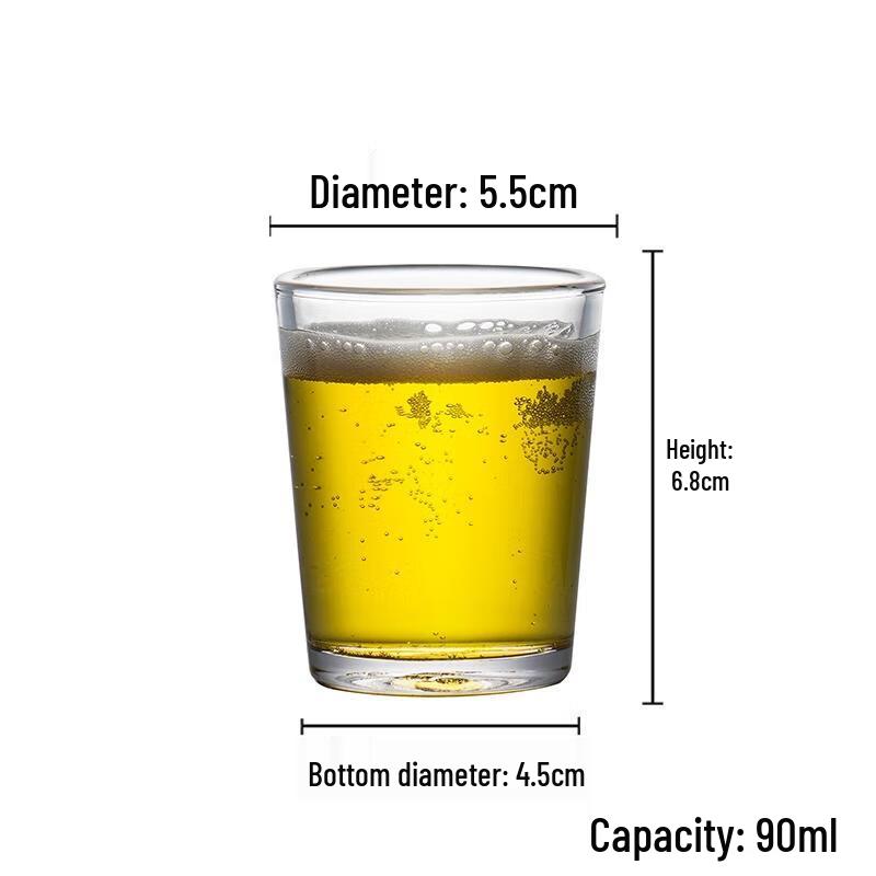 HANDUNYOU Tempered Glass Drinking Cups, 90ml (10-Pack)