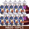 Medeltida Slottssoldat Figurer Byggklossar Militär Armé Riddare Romersk Krigare Infanteri Milis Orcher Tillbehör Klossar Leksaker