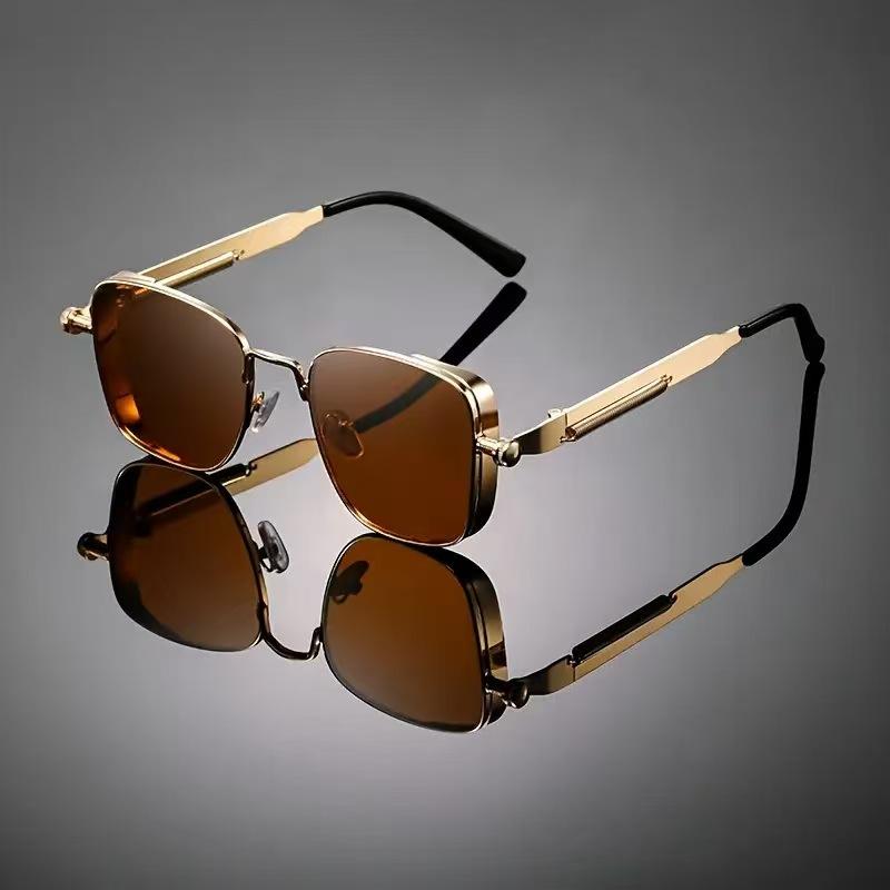 Steampunk Sun Glasses Male Female Square Sunglasses For Men Women Ins Metal Frame Eyewear Shades Oculos De Sol UV400