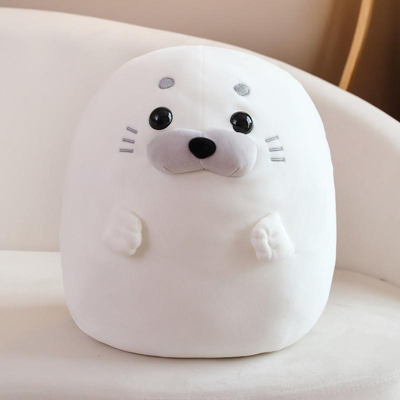 Plush Round Seal Toy Animal Stuffed Doll Cartoon Bedroom Decoration Gift Kids