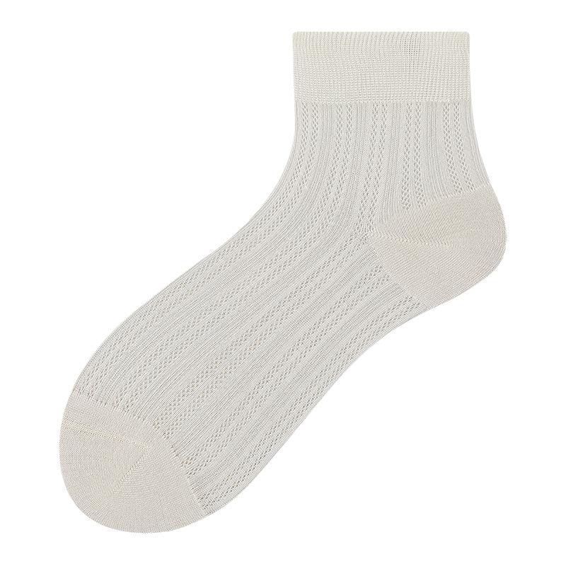 Female Summer Thin New Boneless Mesh Breathable Moon Tube Socks