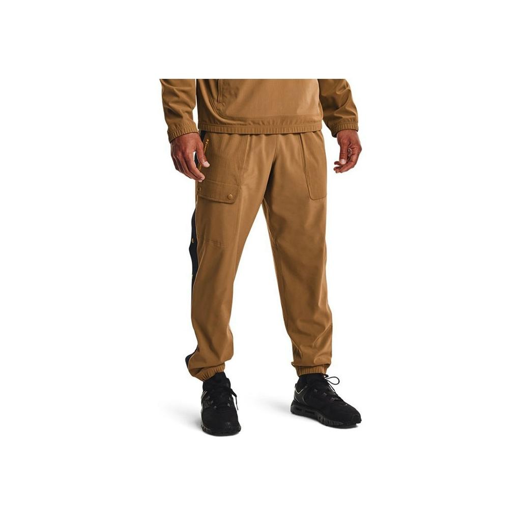 Under Armour Rush Solid Woven Training Pants Men Pants Brown 1366190-277