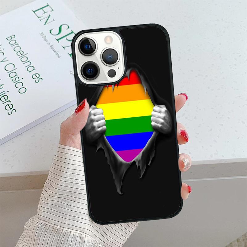 Rainbow Gay LGBT Finger Phone Case cover For iPhone 17 Air 15 16 16e 14 13 Pro Max Coque 12 11 Pro Max For Apple PLUS fundas