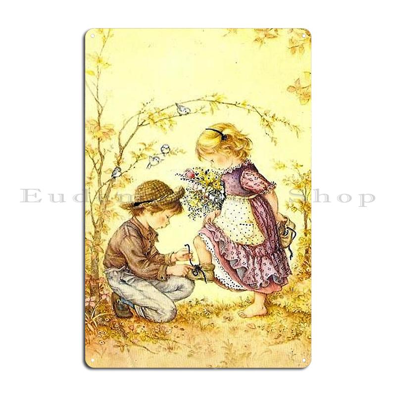 Sarah Kay Girl In The Garden Little Lovers Sarah Kay Way Metal Classic Customize Club Plaques Garage Club Tin Sign Poster