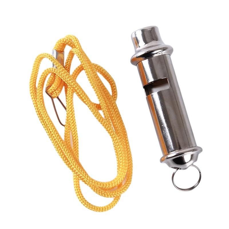 1pc Stainless Steel High Frequency Training Whistle Police Force Traffic Command Outdoor Pet Training Referee Whistle