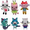 Cute Kitten Plush Toy Soft Stuffed Cat Doll for Kids Bedroom Decor Gift