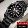 Men's Luminous Dual-Calendar Waterproof Fashion Watch with Alloy Steel Band