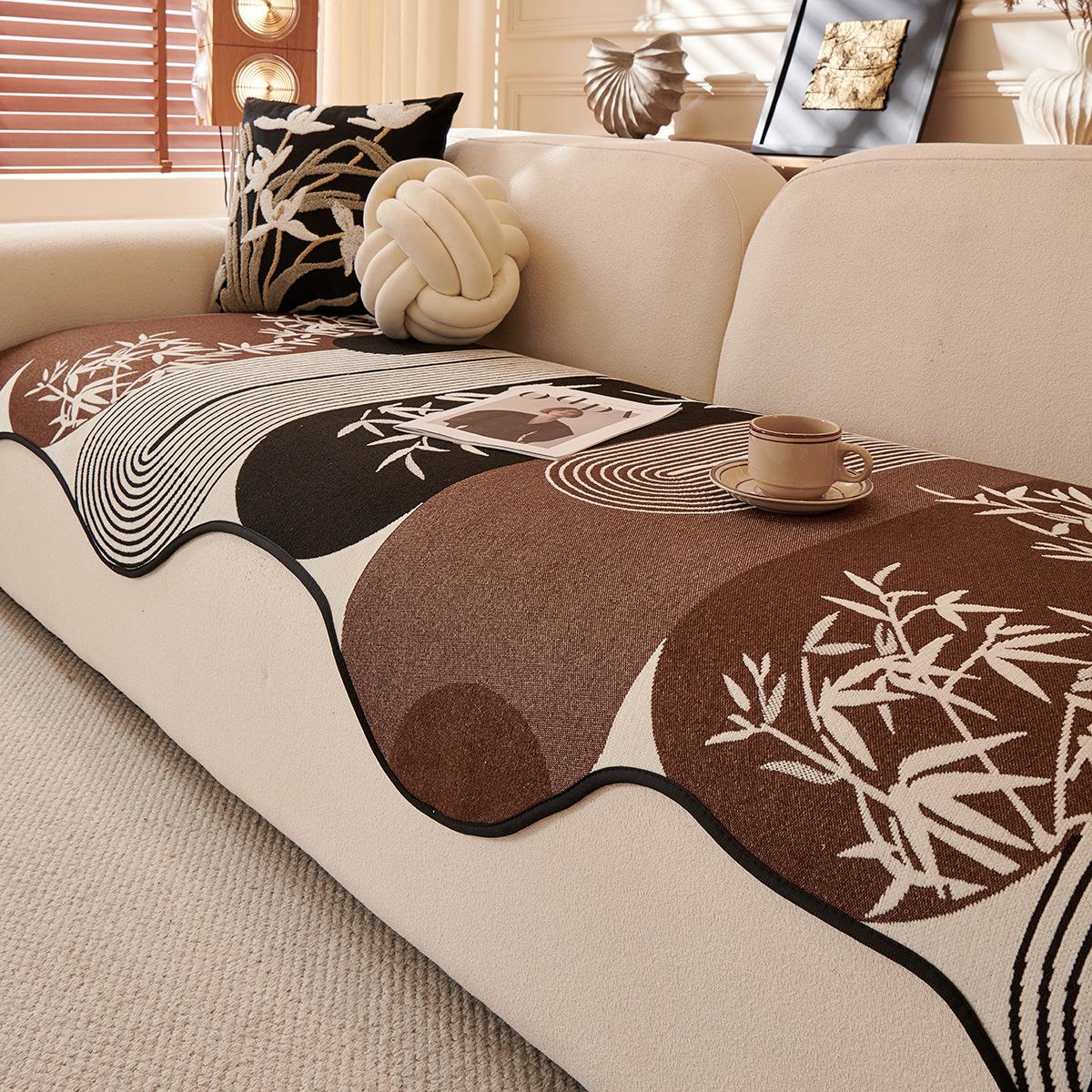 

New Irregular Sofa Seat Cushion Sofa Cover Cloth Towel Special-Shaped Sofa Cushion Light Luxury High-End Sense Universal In All Seasons 90*90cm