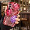 Phone Case: 2D flat design, suitable for Samsung Galaxy A34 A35 M05 M06 S20 S22 S21 FE Plus 5G, three tulips, perfect Christmas and Halloween holiday 