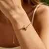 Dainty Daisy Flower Bracelet With Cubic Zirconia For Women Flowers Chain Bracelets Vintage Summer Gold Color Hand Jewelry Gift