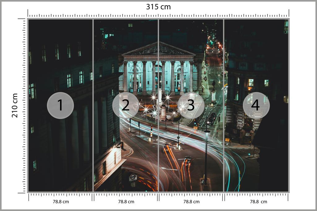 Photomural London At Night  Structural Vinyl 315x210