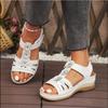 2026 Summer Women Sandals New Hollow Out Wedge Flowers Casual Sandalias Retro Platform  Comfortable Plus Size