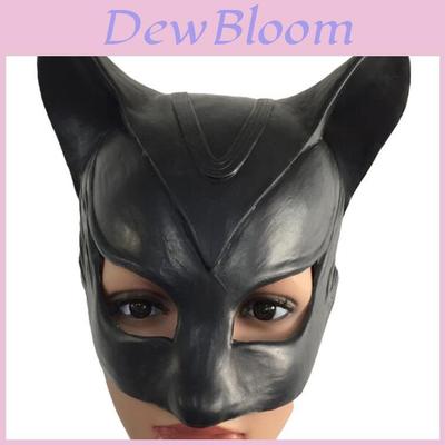 Schwarze Katze Frau Maske und Peitsche Set für Halloween Kostümparty Spaß und Rollenspiel