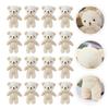 CALLARON Cute Small Stuffed Bears, 12-Piece Fluffy Teddy Bear Kit with Keychains, Perfect for DIY Christmas Decorations, Graduations, Halloween,