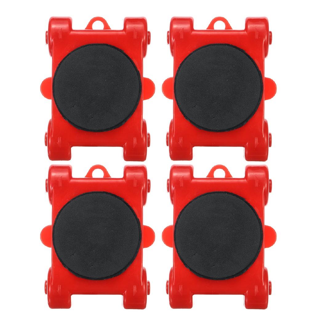 Red Heavy Duty Furniture Lifter Transport Tool Set Furniture 4 Move Roller 1 Wheel Bar for Lifting Moving Furniture Mover set Kit
