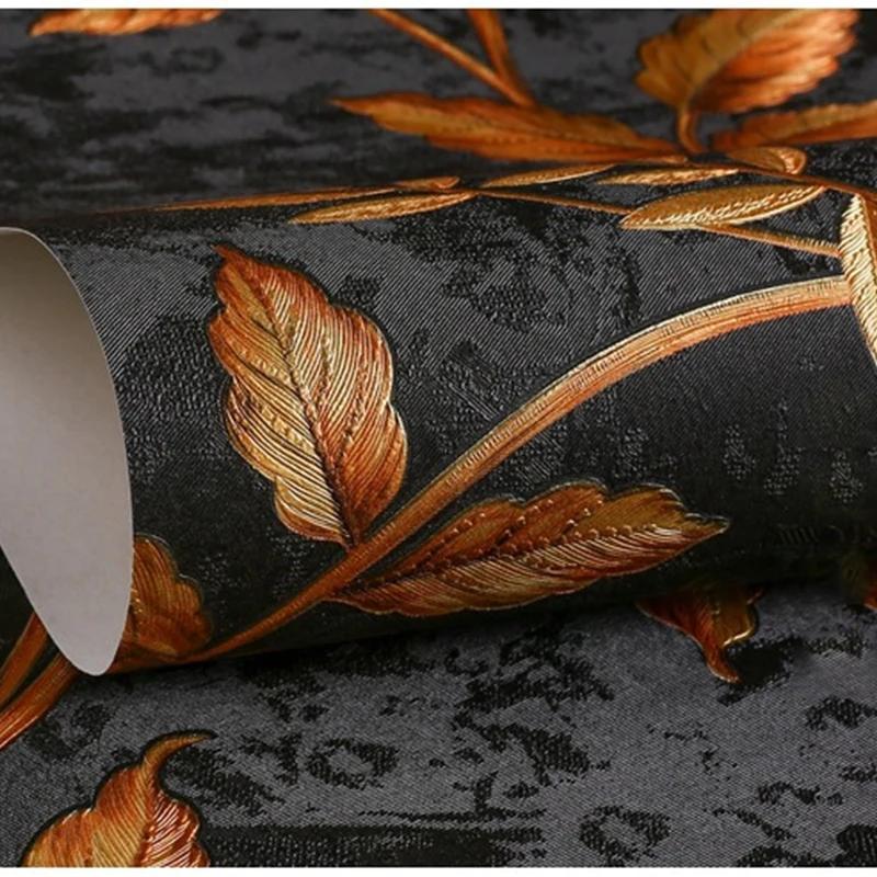 Retro Wallpaper American Pastoral Flower Wallpaper Rolls for Walls Restaurant KTV Bar Home Decor Luxury Embossed Wall Stickers