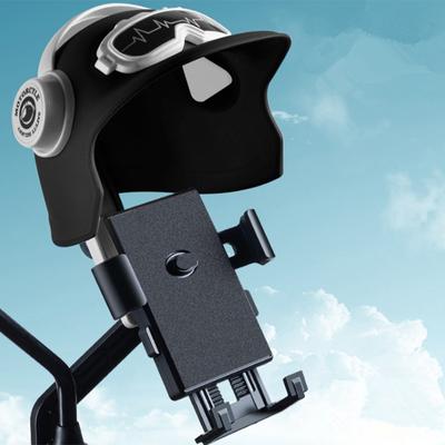 Soporte para teléfono móvil para casco pequeño de motociclista, soporte para teléfono móvil para navegación, parasol impermeable para bicicleta eléctrica
