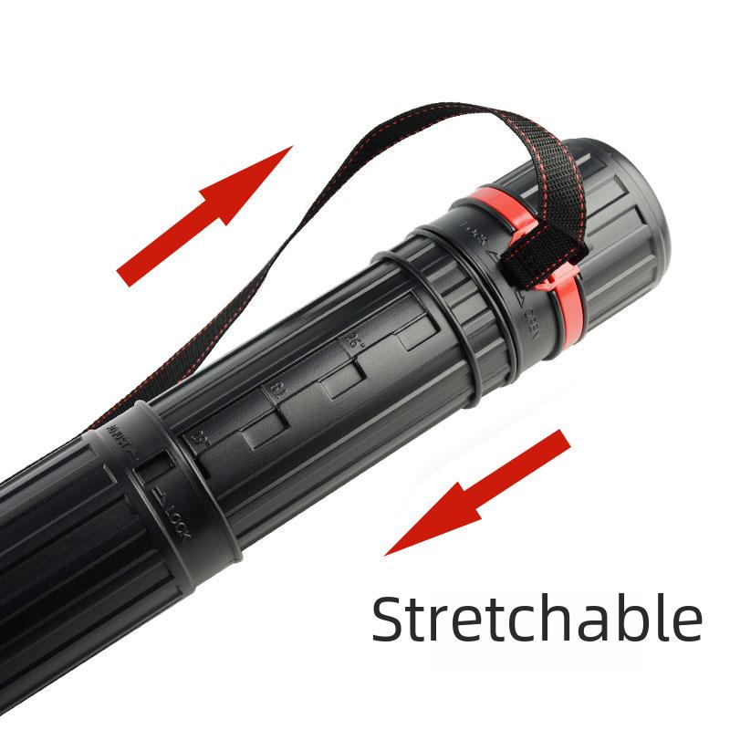 Black Plastic Retractable A1 Poster Tube | Portable Art & Drawing Storage Tube