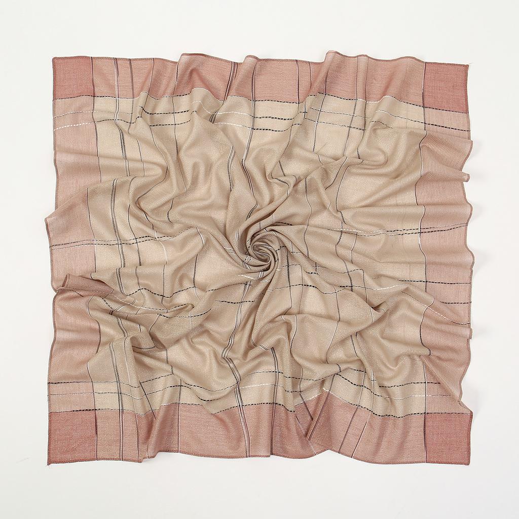 100*100cm Muslim Square Scarf Plaid Pattern Hijab Scarf Woman Muslim Hair/Headwraps Fashion Femme Turban Ramadan Headscarf