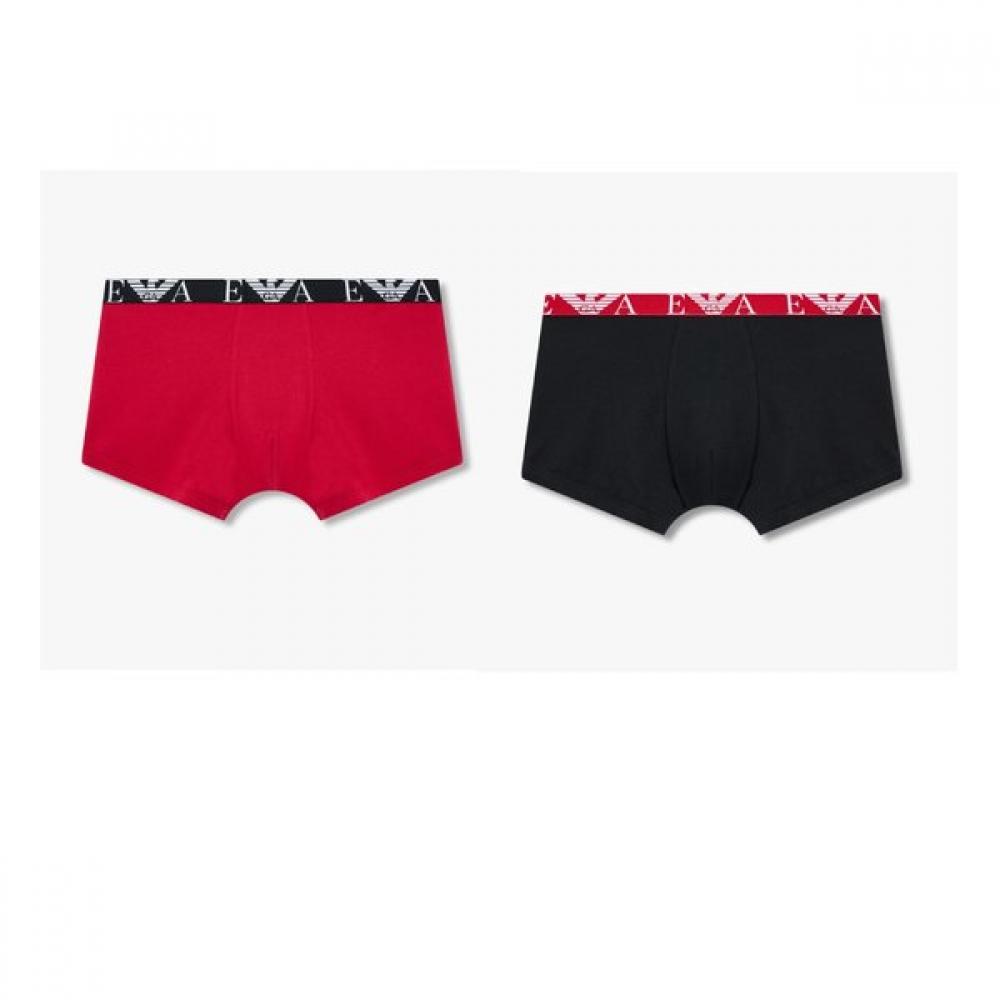 Emporio Armani Мужские Хлопковые Длинные Трусы с Лентой и Логотипом Орла 0815112079 12080 M